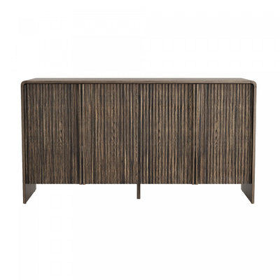 Novara Contemporary 60" Sideboard in Jacobean Walnut (4-Door) | Buffet contemporain Novara 60" en noyer Jacobean (4 portes)