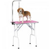 Table de Toilettage 81 cm pour Petits et Moyens Chiens et Chats, Rose