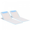 Outsunny 2 Pcs Chaise Longue Pliante Chaise Longue Avec Oreiller, Beige