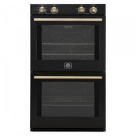 Four double mural electrique Vomero 30 pouces en noir, four a convection de 5 pi³ - FBOEL1324-30BLK