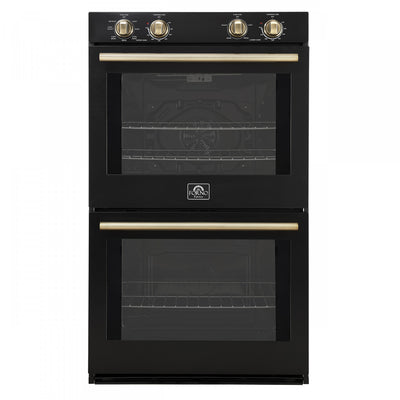Forno Vomero 30 Inch Electric Double Wall Oven in Black, 5 cu. ft. Convection Oven - FBOEL1324-30BLK | Four double mural electrique Vomero 30 pouces en noir, four a convection de 5 pi³ - FBOEL1324-30BLK