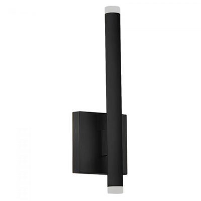 Dainolite Wilson Wall Sconce 10w LED Matte Black Frosted Acrylic Diffuser Lamp|Applique murale Wilson de Dainolite en acrylique givré qui diffuse la lumière, avec fini noir mat et ampoule à DEL de 10 W