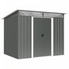 Outsunny Abri De Jardin 8,5' X 6' Avec Puits De Lumiere, Gris Fonce