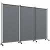 Outsunny Separateur De Piece, Ecran De Confidentialite Roulant 6pi, Gris
