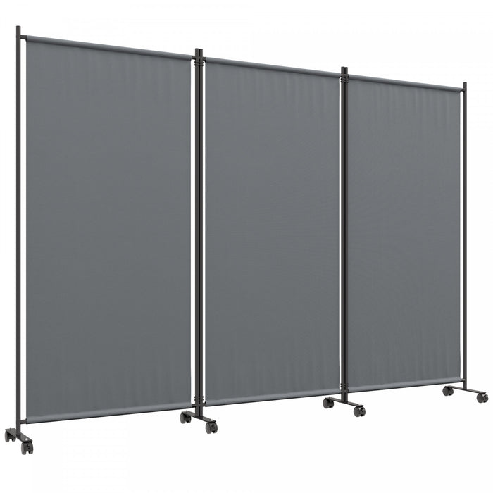 Outsunny Separateur De Piece, Ecran De Confidentialite Roulant 6pi, Gris