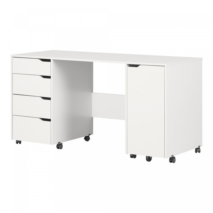 Crea Table De Couture Sur Roulettes - Blanc Solide