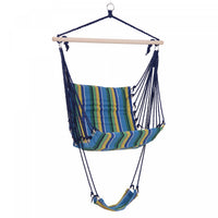 Chaise Hamac Suspendue Outsunny Siege Pivotant Rembourre, Balancoire Air Deluxe Avec Repose-pieds Po
