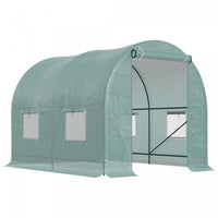 Outsunny 8'x6.6'x6.6' Jardin A Effet De Serre Robuste Tunnel Maison Chaude Fleur Exterieure Croissan