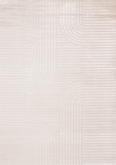 Leonardo White Grey Modern Lines Area Rug - 7'10" x 10'6"|Carpette Leonardo blanche et grise à motif de rayures modernes - 7 pi 10 po x 10 pi 6 po