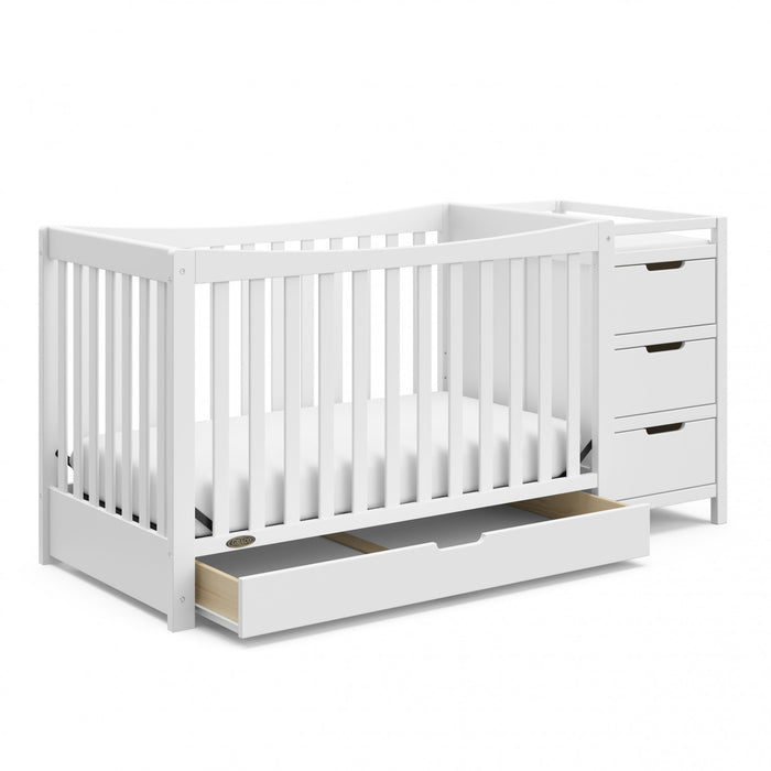 Graco Remi Lit de bebe convertible 4-en-1 avec table a langer - Blanc