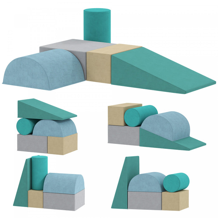 Qaba Jouets D'escalade Pour Tout-petits, Blocs D'escalade En Mousse Souple