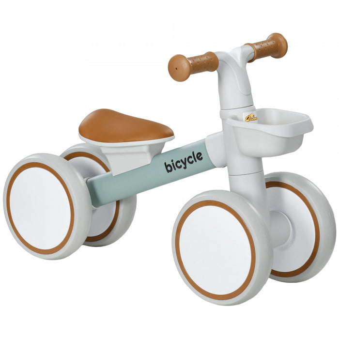 Qaba Velo D'equilibre Pour Bebe, Velo D'equilibre Avec Siege Reglable, Vert