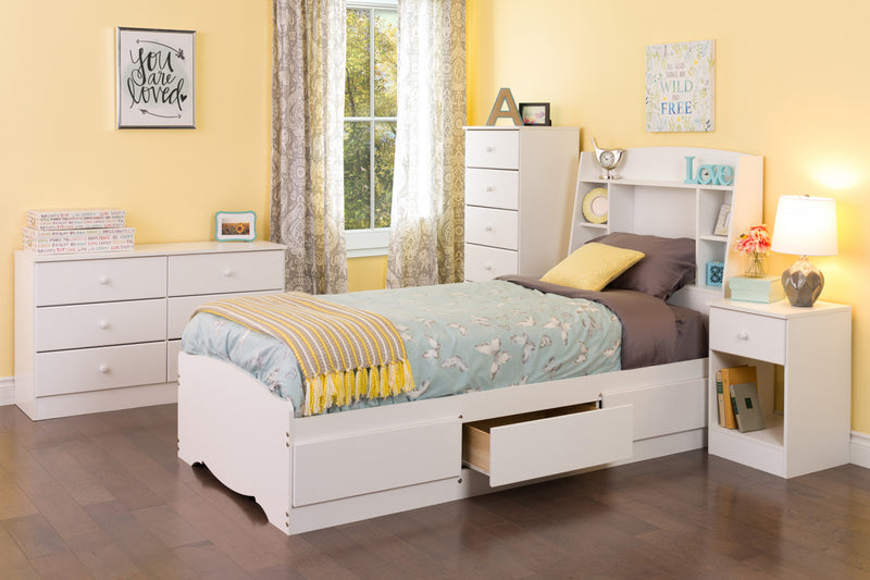 Commode Astrid à 6 tiroirs - blanche