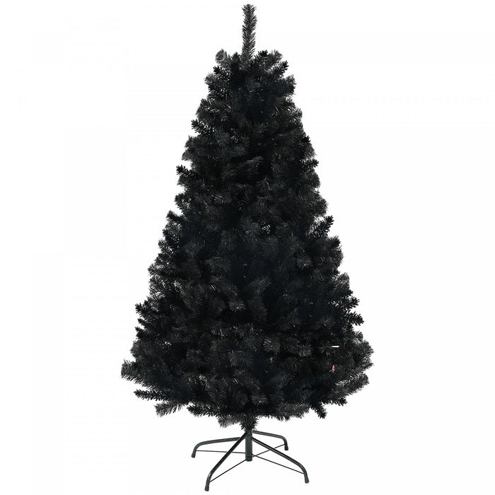 Homcom Sapin De Noel Artificiel De 6 Pieds Avec Ouverture Automatique, Noir
