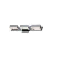 Lumière de coiffeuse murale Viola de Dainolite avec fini chromé poli et 3 ampoules à DEL