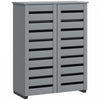 HOMCOM Armoire Chaussures Etroite 2 Portes a Lames 15 Paires Gris