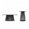 Ensemble de 2 tables Layla style scandinave moderne : table basse et table d’appoint, coloris noir