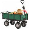 Outsunny Chariot de Jardin avec Sac Amovible et Cotes Detachables, Vert