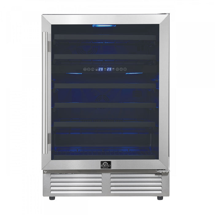 Refroidisseur a vin Bacchino de 24\" en acier inoxydable, capacite de 51 bouteilles-FWCDR6634-24S