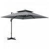 Outsunny Parasol De Terrasse En Porte-a-faux De 10 Pi X 10 Pi, Gris Clair