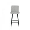 Tabouret de bar Marielle rembourre gris (ens. de 2)