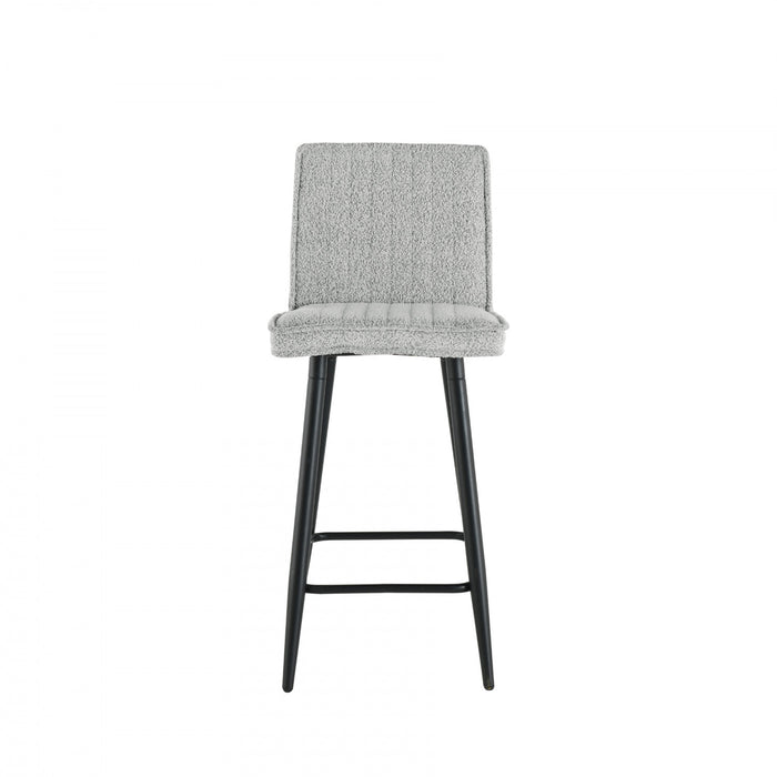 Tabouret de bar Marielle rembourre gris (ens. de 2)