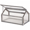 Outsunny en bois à cadre froid serre jardin Jardinière surélevée portable avec dessus ouvrable pour l’intérieur, l’extérieur, les fleurs, les légumes, les plantes, 35,5 « x 20,5 » x 19,5 « , gris