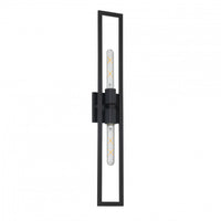 Grande applique murale Wisteria de Dainolite avec fini noir mat et 2 ampoules