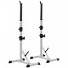 Soozier Paire Reglable De Support D'halterophilie Barbell Squat Rack