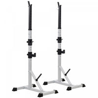 Soozier Paire Reglable De Support D'halterophilie Barbell Squat Rack