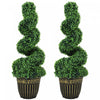 HOMCOM Ensemble de 2 arbres artificiels en spirale de buis en pot