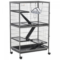 Cage Pour Hamsters Souris Petits Rongeurs Multifonction 4 Plateformes 3 Rampes 4 Portes Dim. 80l X 5