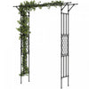 Outsunny Arche de Jardin, Treillis Exterieur pour Plantes Grimpantes, Noir