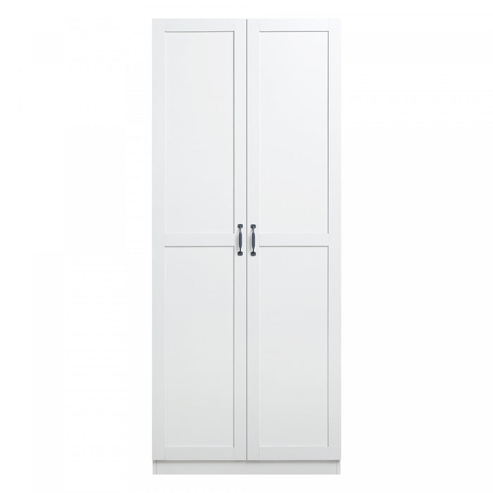 Armoire de rangement Cornelia Modern 30\" en blanc (7 etageres)