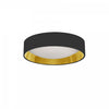 Plafonnier affleuré Cfled de Dainolite de 11 po avec abat-jour noir et doré