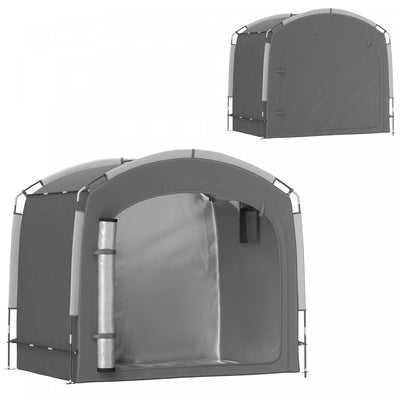 Outsunny Bike Storage Tent Shed With Carry Bag For 3-4 Bikes, Grey|Outsunny Tente De Rangement Pour Velos Avec Sac De Transport, Gris