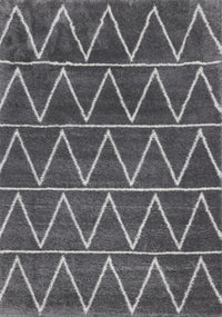 Carpette Fairmont à motifs de rangées en zigzag - 5 pi 3 po x 7 pi 7 po