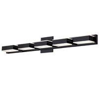 Lumière de coiffeuse murale Viola de Dainolite avec fini noir mat et 5 ampoules à DEL