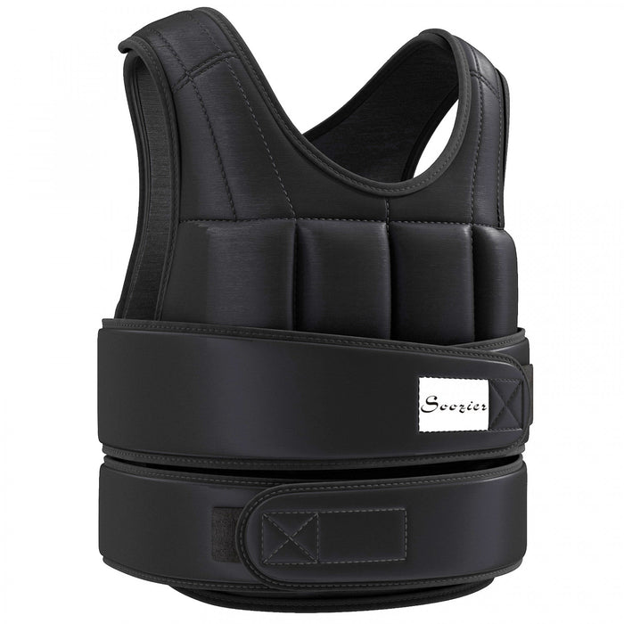 Soozier Gilet Leste 10 kg, Poids Ajustable, Noir