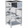 Pawhut Catio 34\" L Maison De Chat Exterieure Sur Roues Avec Hamac De Toit Resistant Aux Intemperies Plusieurs Plates-formes De Repos Rampes De Condo Portes Verrouillables, Pour 1-3 Chats, Gris