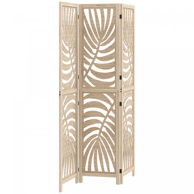 Homcom 3 Panel Room Divider, Detachable Privacy Screens, Natural Wood|Homcom Separateur De Piece A 3 Panneaux, Ecran De Confidentialite Portable