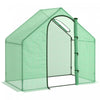 Outsunny Serre De Jardin Balcon Terrasse Serre Pour Tomates Bache Pe Impermeable Porte Fenetre Zippees Enroulables Acier Vert