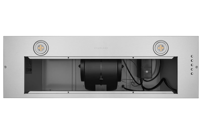 Hotte encastrable convertible de 36 pouces (28,6 cm de profondeur) avec filtre en acier inoxydable