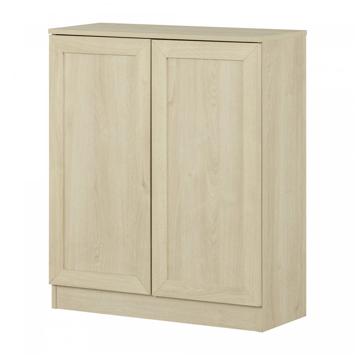  Armoires décoratives Arum à 2 portes avec tablettes - chêne blanchi