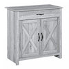 HOMCOM Buffet Ferme Porte Grange Gris Graine