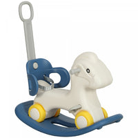 Qaba Cheval A Bascule 4 En 1 Pour Bebe, Voiture A Pousser, Voiture Coulissante Avec Planche D'equili