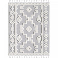 Carpette à poil long Quinto Tres Moroccan - 5 pi 7 po x 7 pi 3 po