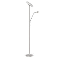 Lampe à pied Mother and Son de Dainolite avec fini nickel satiné et ampoule à DEL