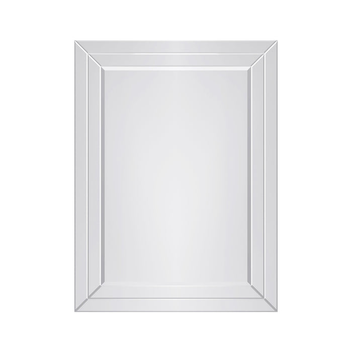 Clamp Miroir Rectangulaire Tout Verre à Double Biseau de 30 Pouces en Chrome