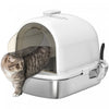 Stainless Steel Cat Litter Box With Scoop, Deodorizer Bag